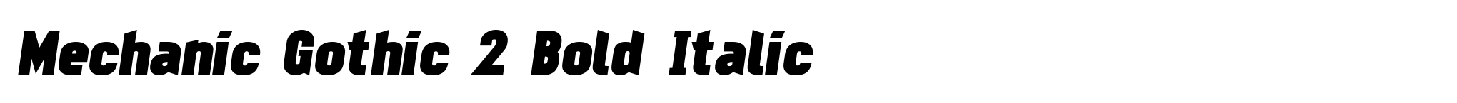 Mechanic Gothic 2 Bold Italic image